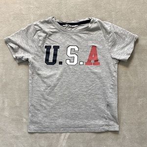 H&M Gray USA 4th of July Tshirt | Size 6-8 Y